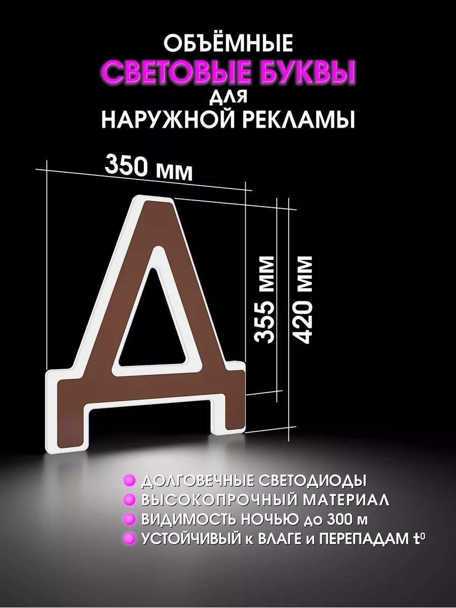 Объемные буквы для вывески световые