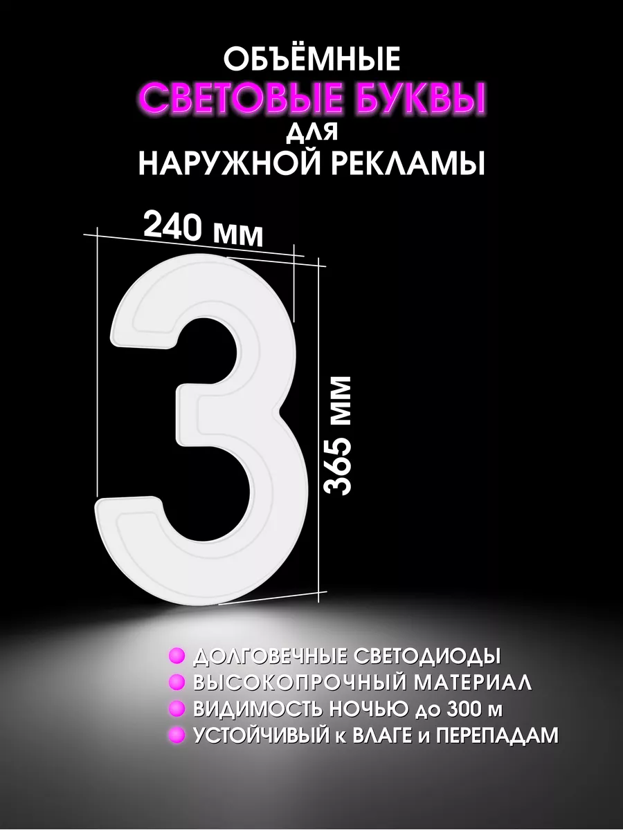 Светодиодная объемная буква для вывески
