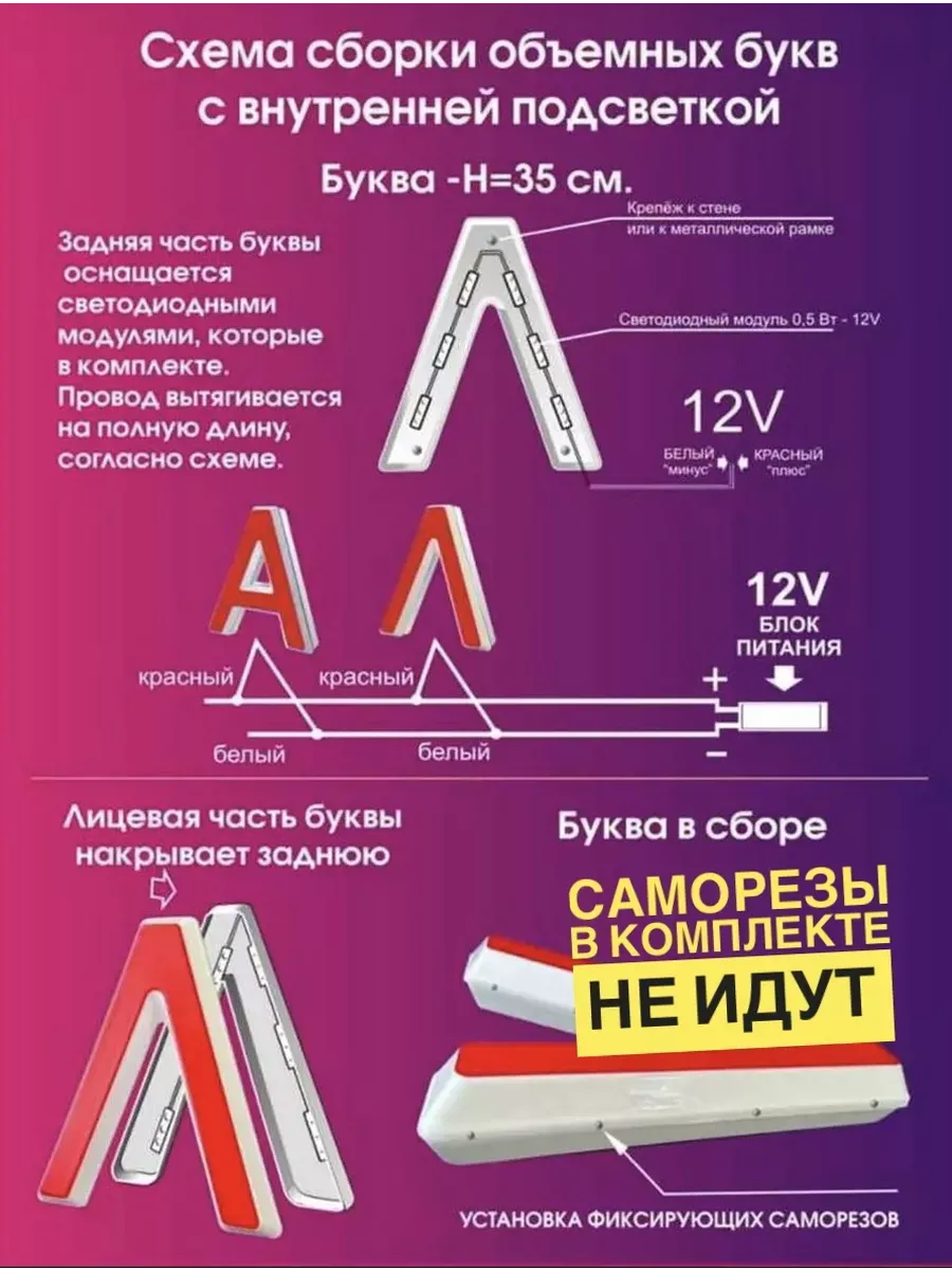 Буква светодиодная для вывески