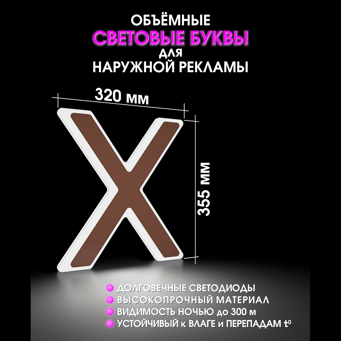 Световая буква Х