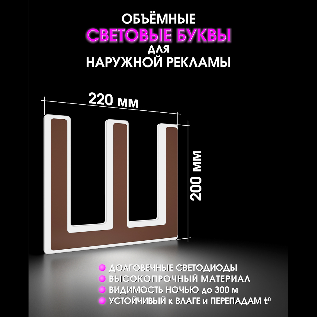 Световая буква Ш