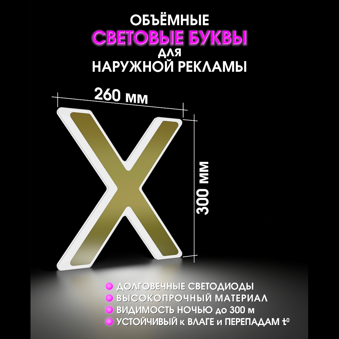 Световая буква Х