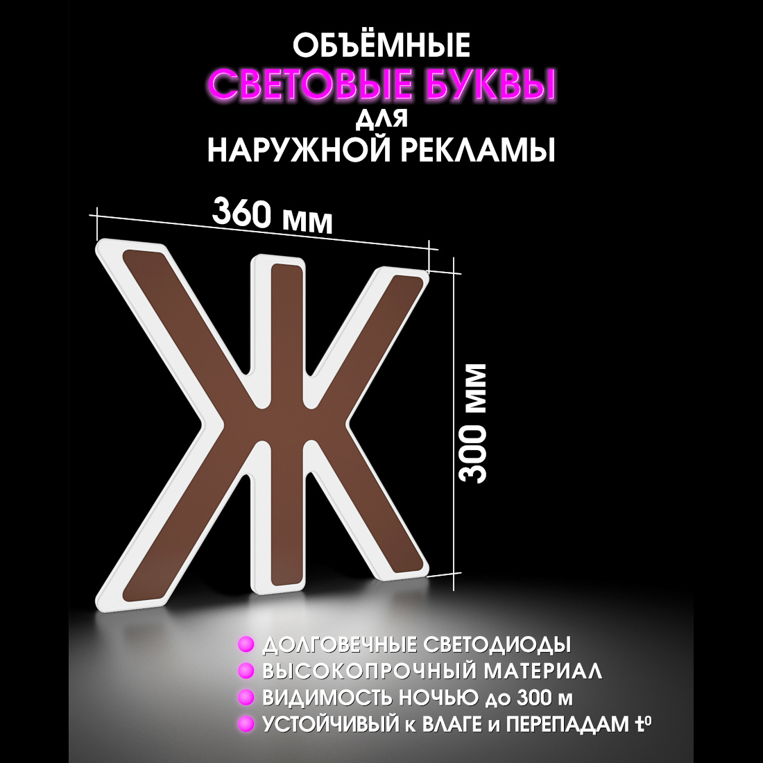 Световая буква Ж