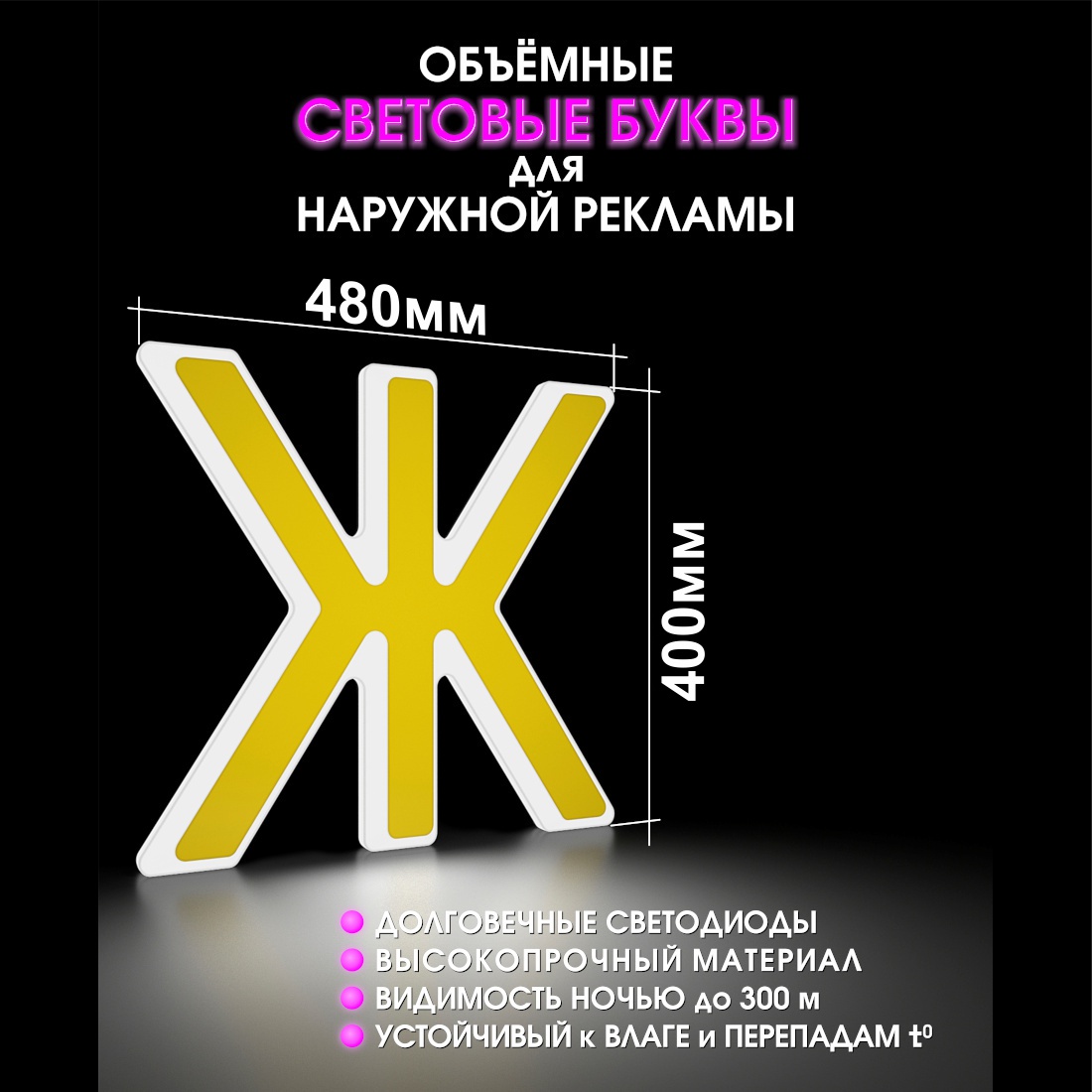 Световая буква Ж