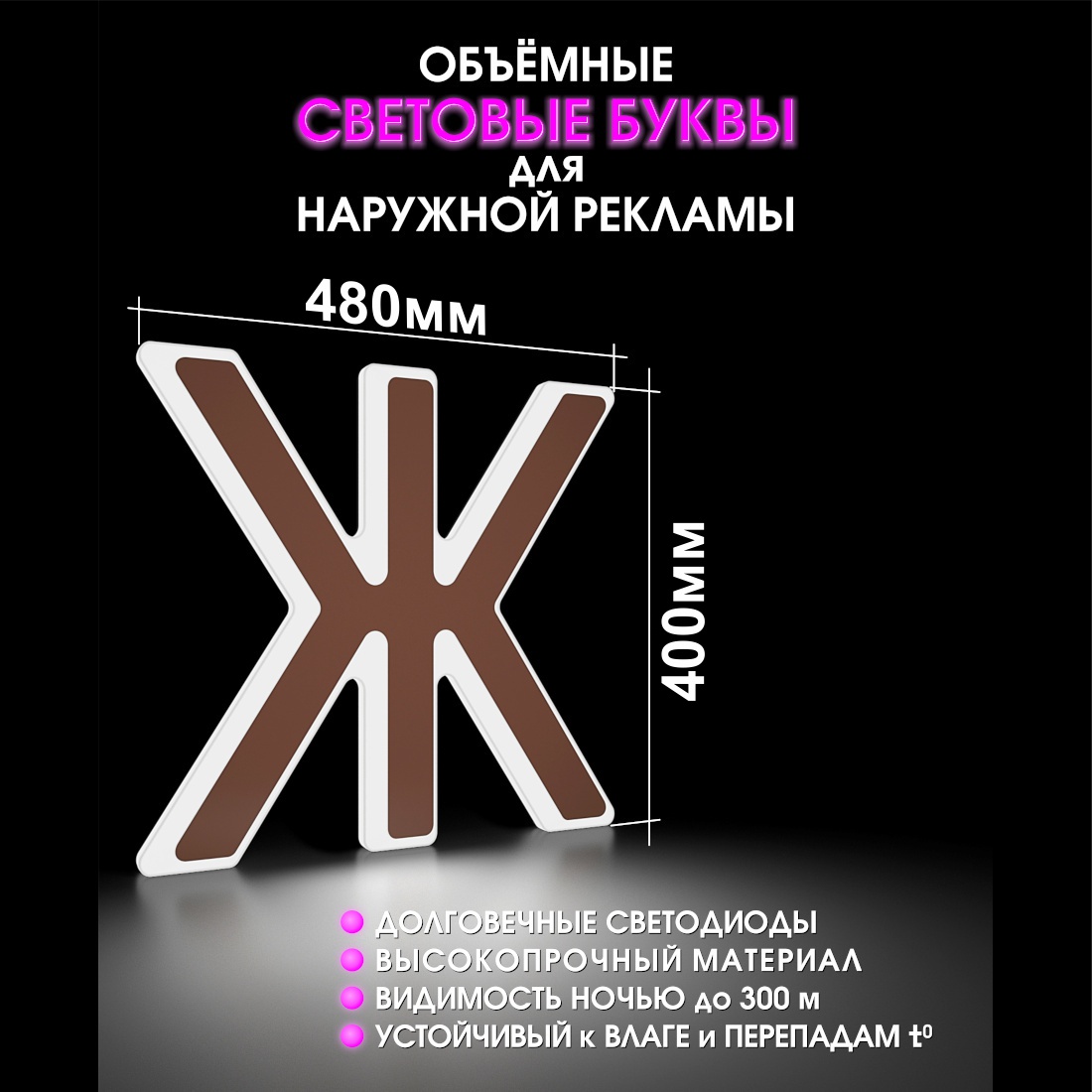 Световая буква Ж