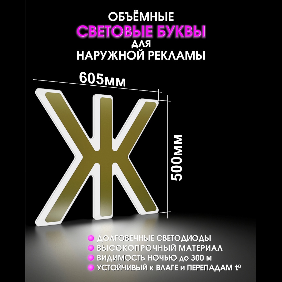 Световая буква Ж